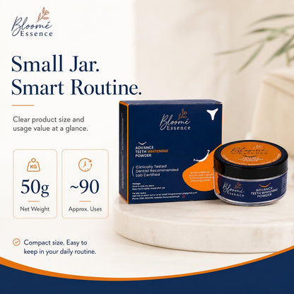 Advance Teeth Whitening Powder
Lab Tested • Enamel-Safe • Mineral Formula
