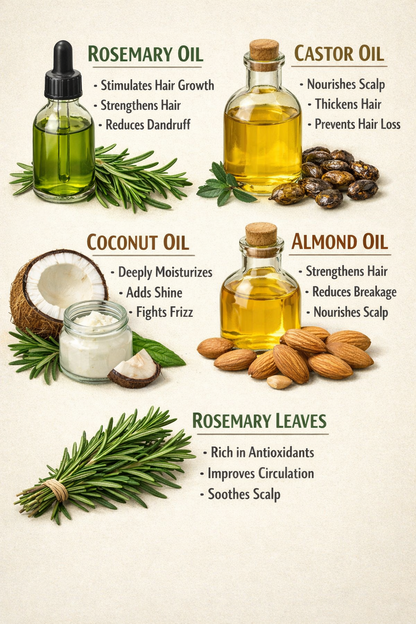 Bloomé Essence Rosemary Hair Oil – For Hair Growth & Fall Control