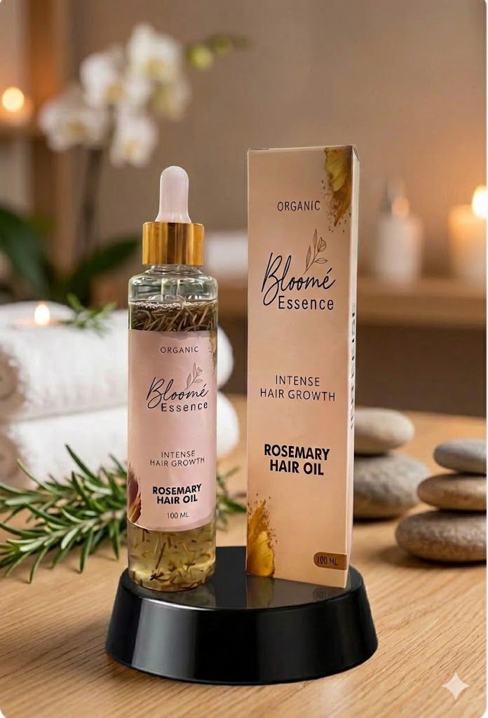 Bloomé Essence Rosemary Hair Oil – For Hair Growth & Fall Control